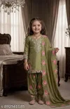 St D No 164 Premium Silk Embroidery Kids Girls Wear Salwar Suit